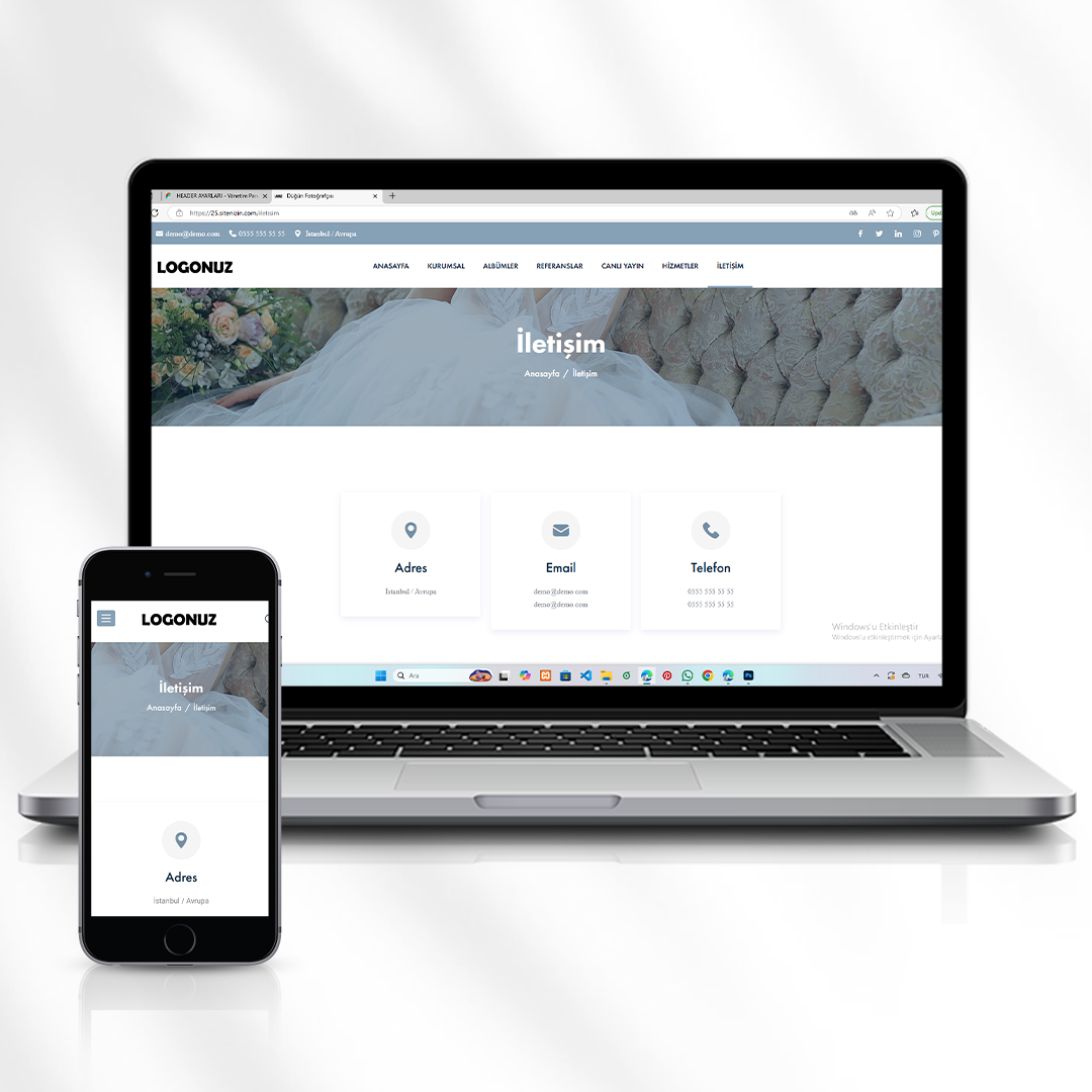 Düğün Fotoğrafçısı Hizmet Web Sitesi  25.sitenizin.com  