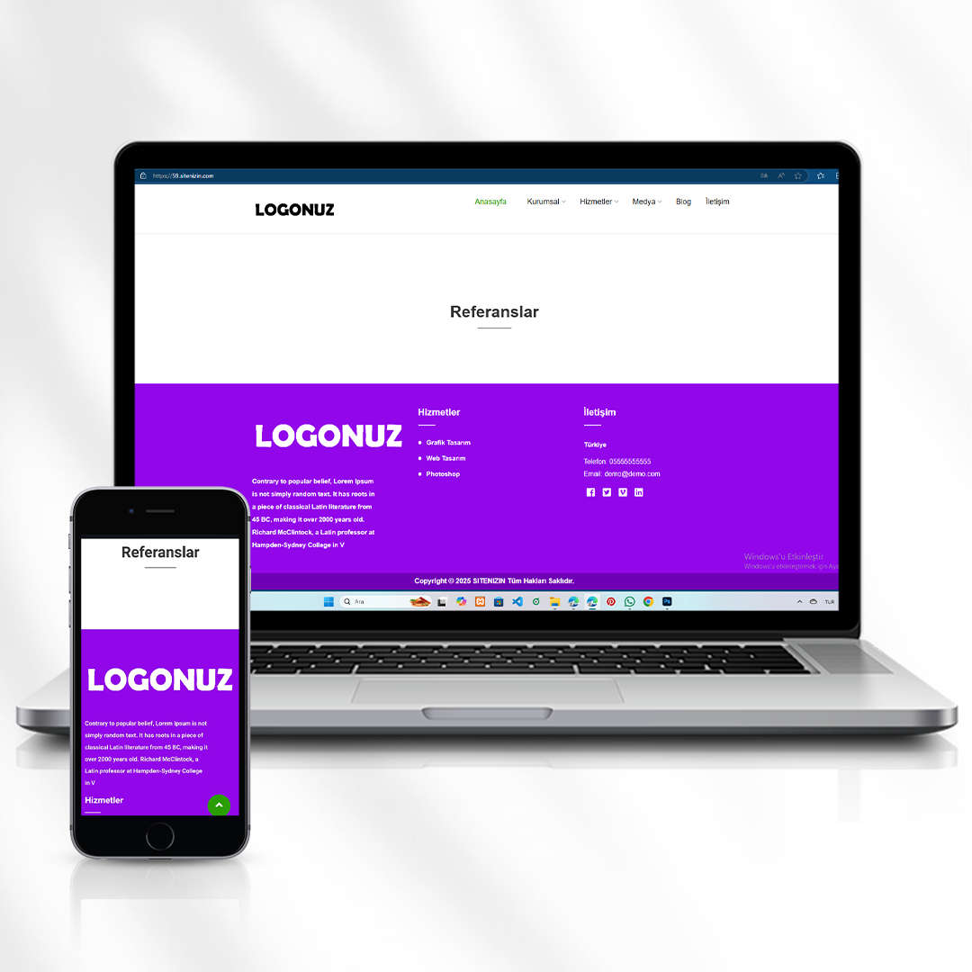 Profesyonel Kurumsal Web Tasarım Sitesi  59.sitenizin.com