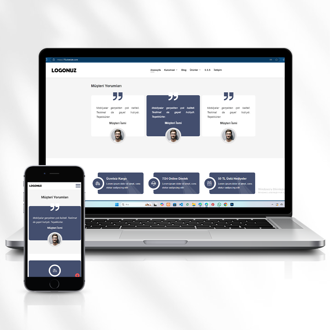 Mobilya ve Ev Dekorasyonu E-Ticaret Sitesi (Ödemesiz Sistem)   75.sitenizin.com