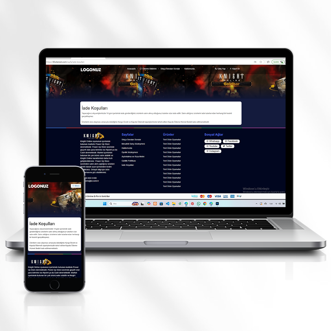 Knight Online Oyun Marketi ve Dijital Ürün Satış Sitesi  30.sitenizin.com