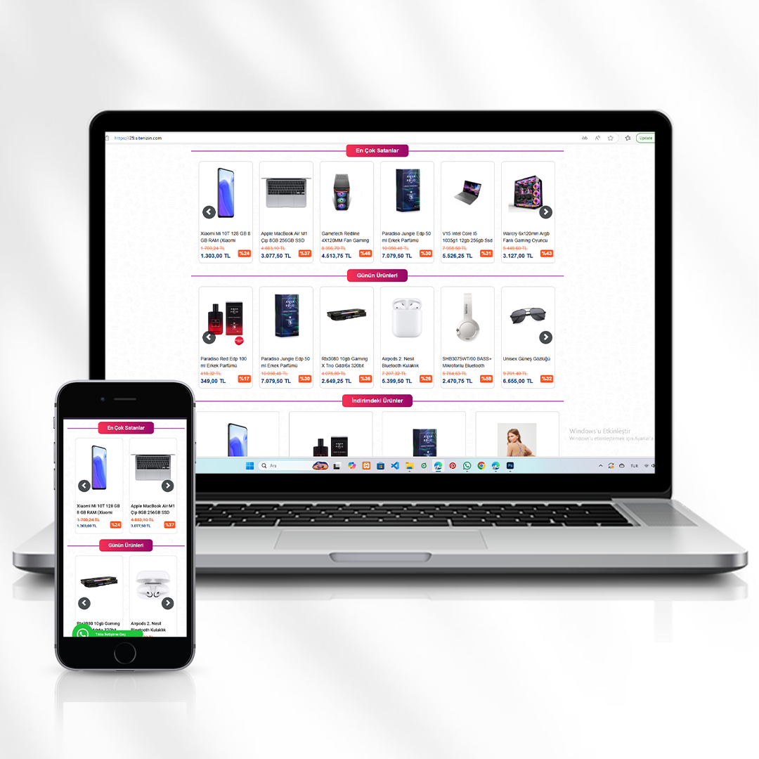 Çok Kategorili E-Ticaret ve Alışveriş Sitesi  29.sitenizin.com
