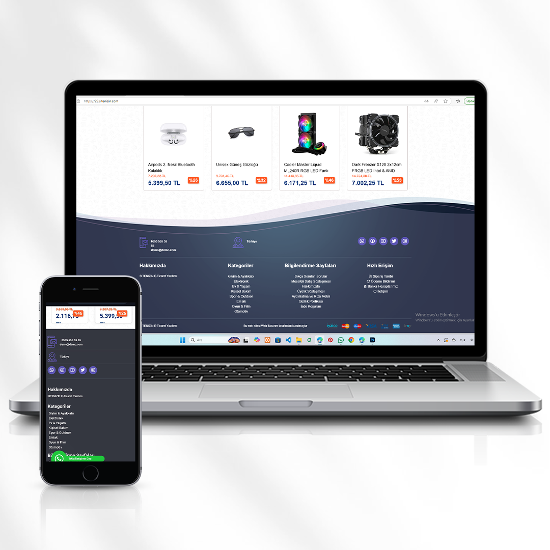 Çok Kategorili E-Ticaret ve Alışveriş Sitesi  29.sitenizin.com