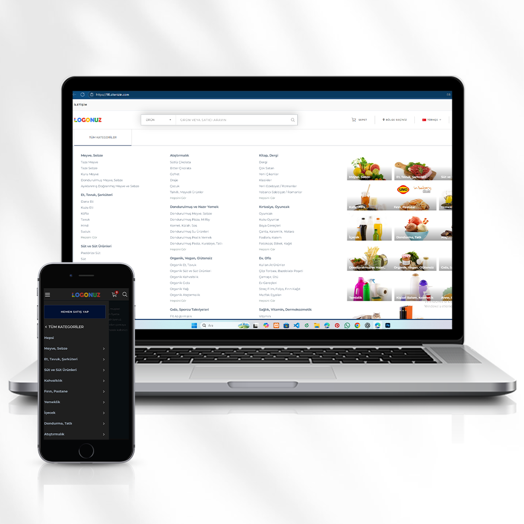 Online Süpermarket ve Market Ürünleri Satış Sitesi 98.sitenizin.com