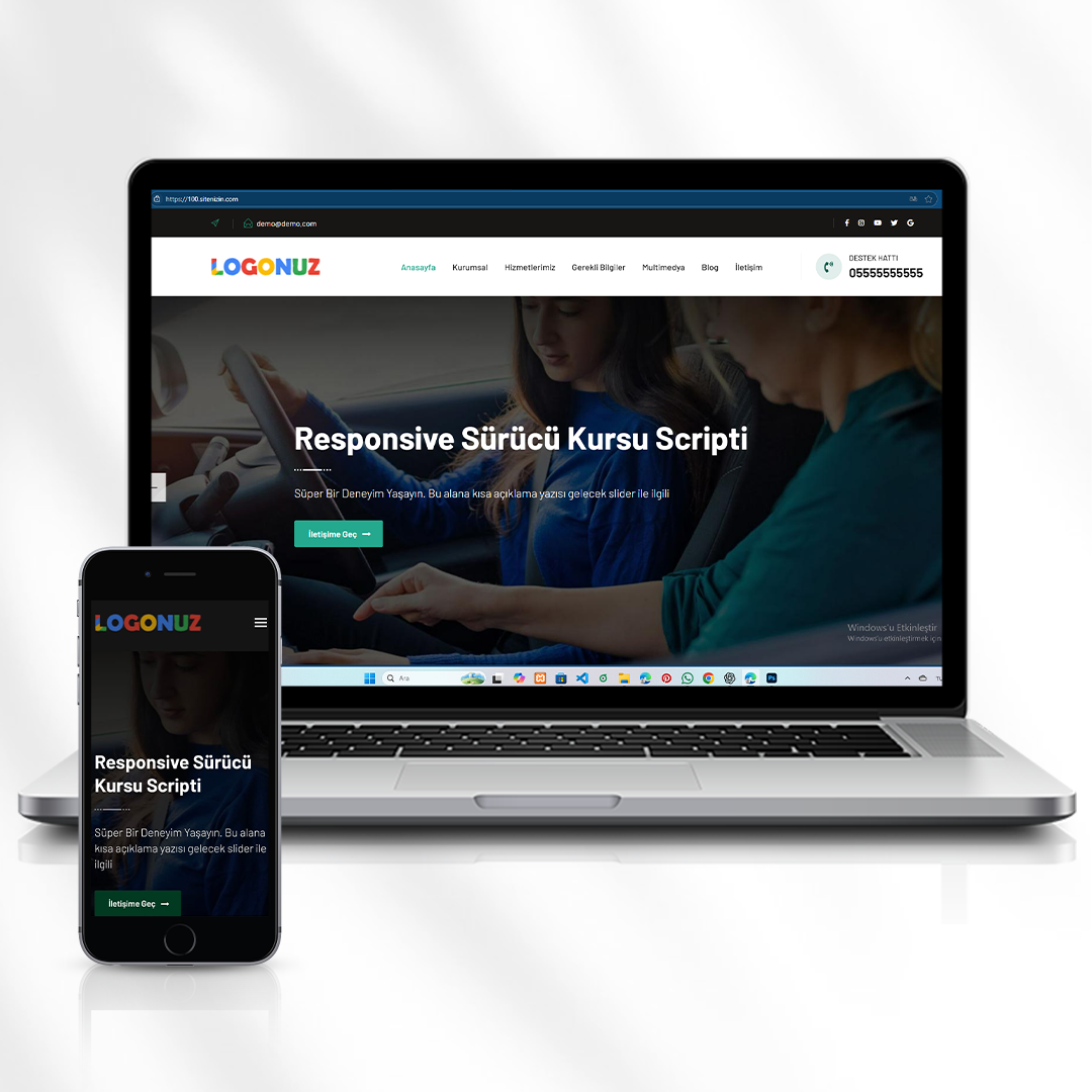 Sürücü Kursu ve Direksiyon Eğitimi Web Sitesi  100.sitenizin.com