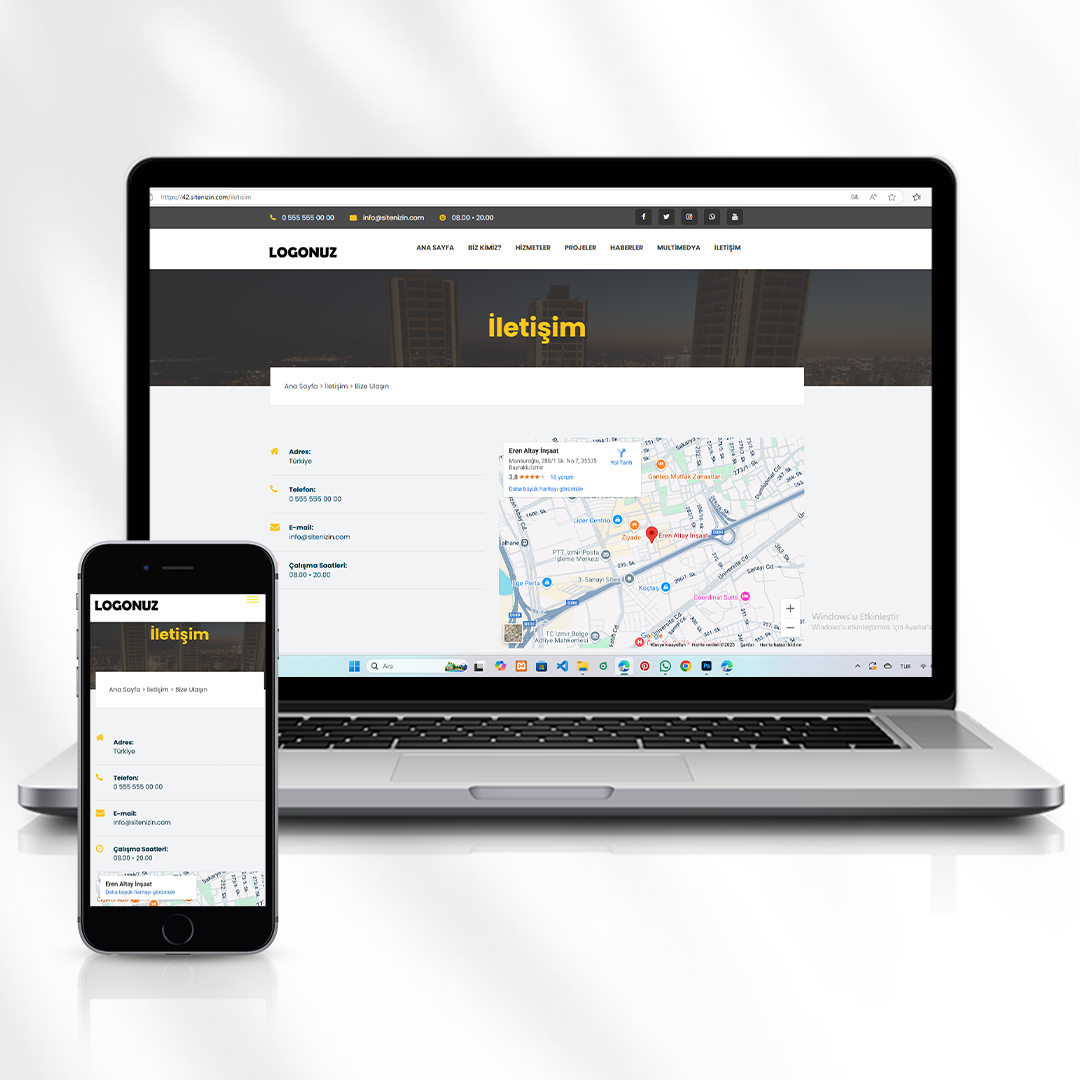 İnşaat ve Taahhüt Hizmetleri Web Sitesi  42.sitenizin.com