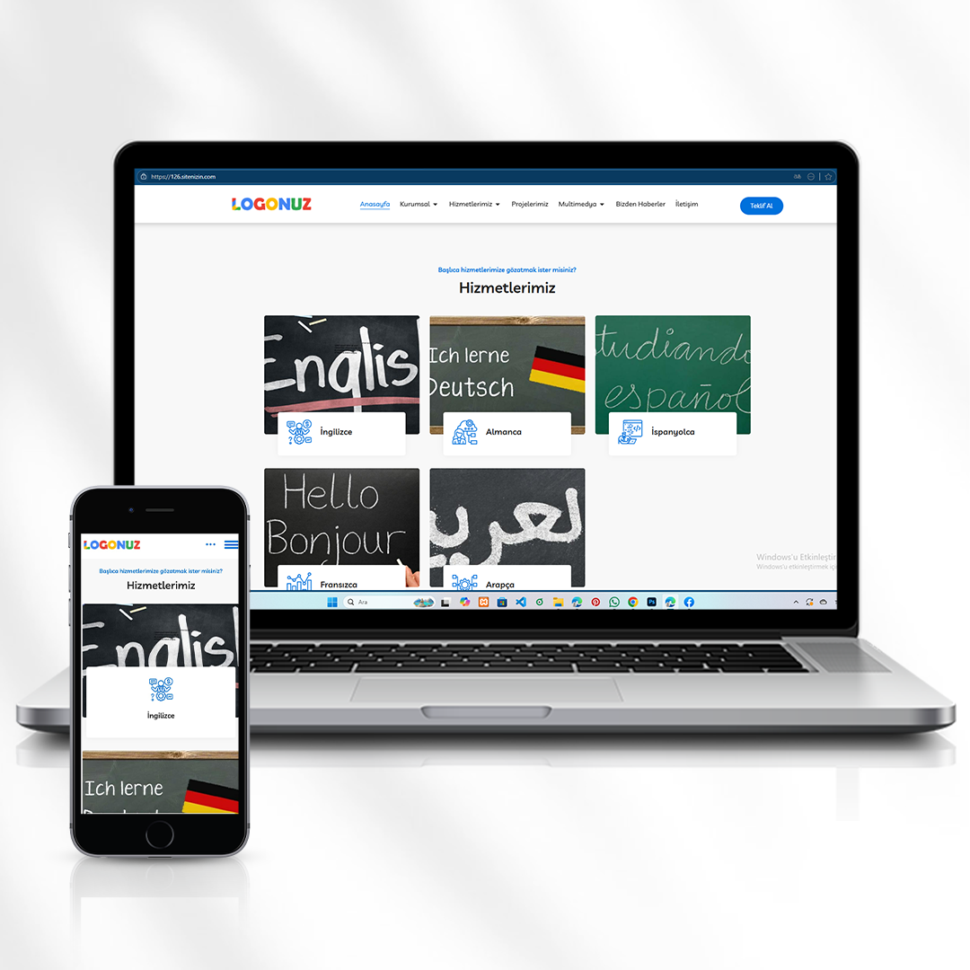 Dil Kursu Tanıtım ve Kayıt Web Sitesi  126.sitenizin.com