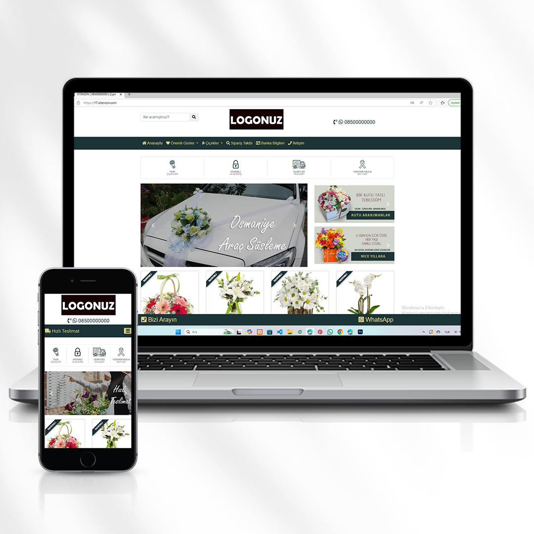 Online Çiçekçi Web Sitesi 17.sitenizin.com
