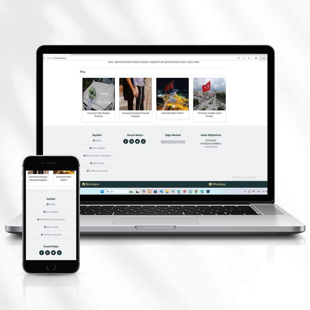 Online Çiçekçi Web Sitesi 17.sitenizin.com