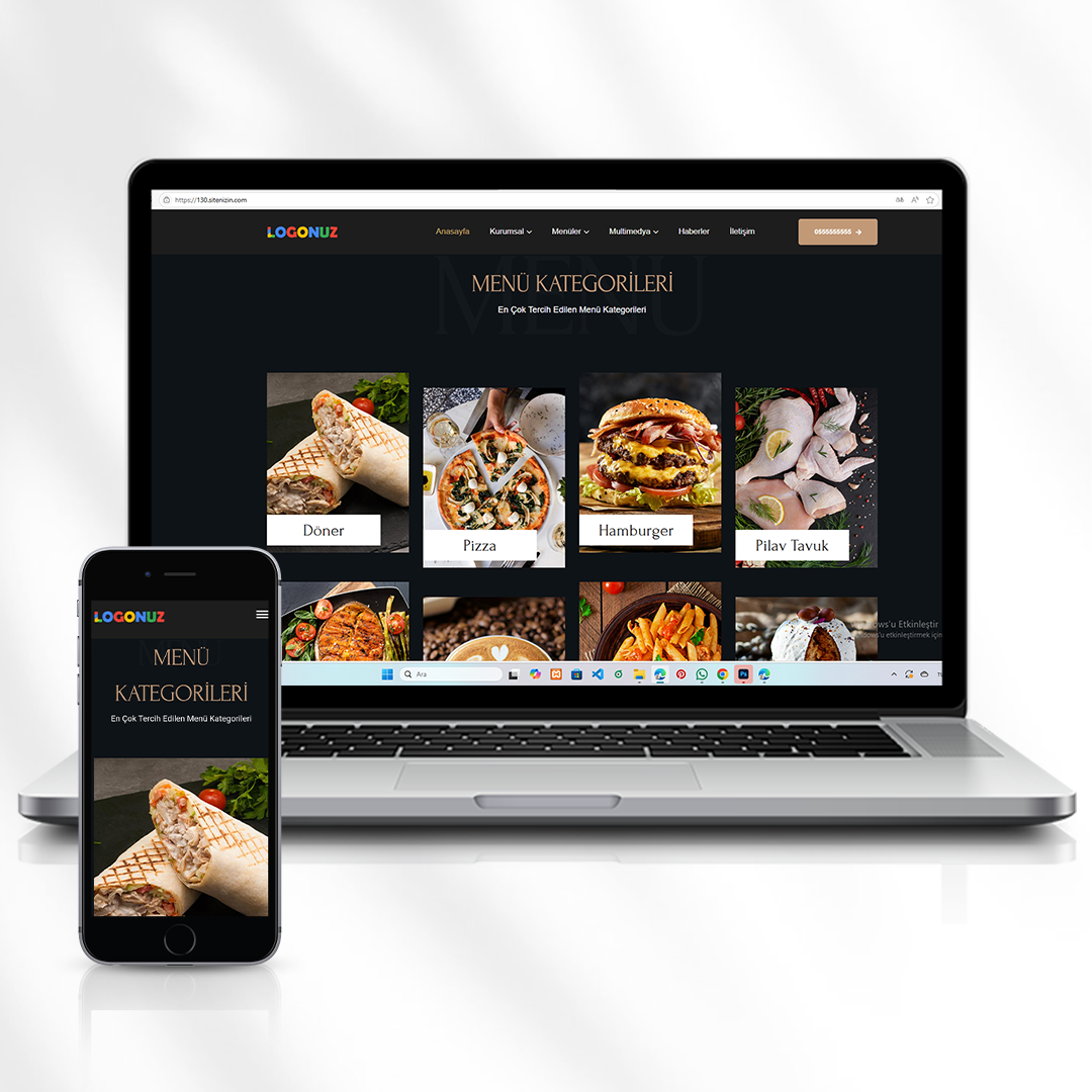  Restoran Tanıtım Web Sitesi  130.sitenizin.com