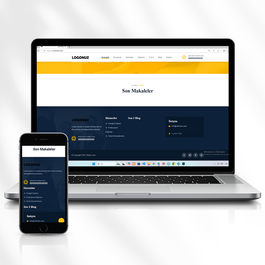 Nakliyat Kargo ve Genel Hizmet Şirketleri İçin Kurumsal Web Sitesi Kod 12.sitenizin.com