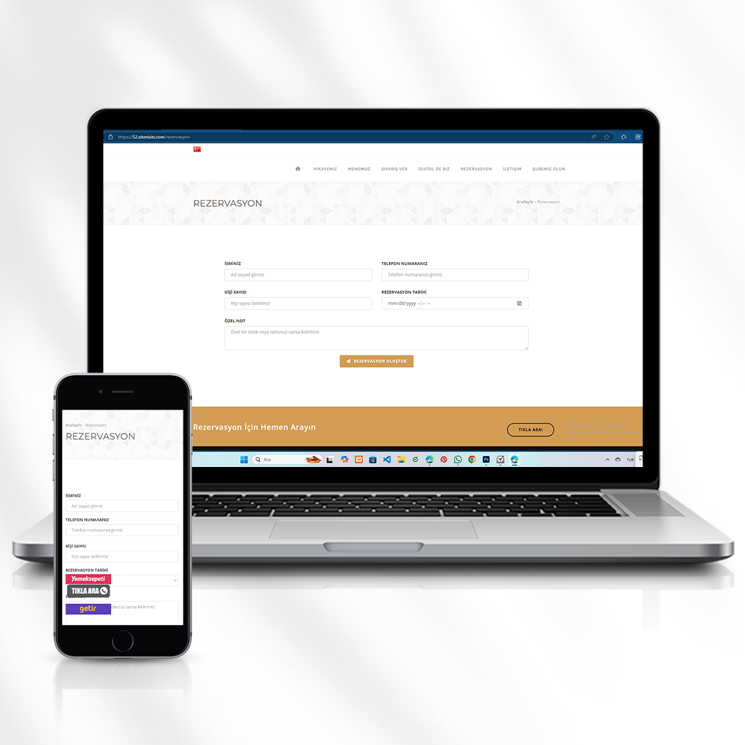Kurumsal Web Sitesi  Restoran ve Menü Tanıtımı  52.sitenizin.com