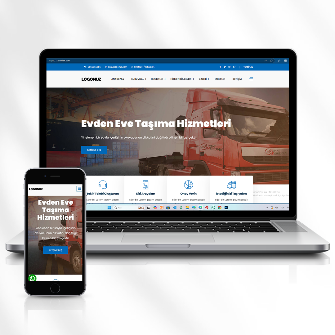 Nakliye ve Lojistik Hizmetleri Web Sitesi  73.sitenizin.com