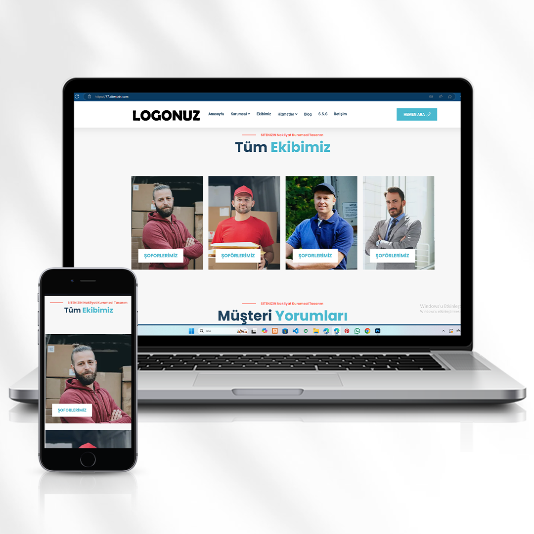Nakliyat ve Lojistik Hizmetleri Web Sitesi  77.sitenizin.com