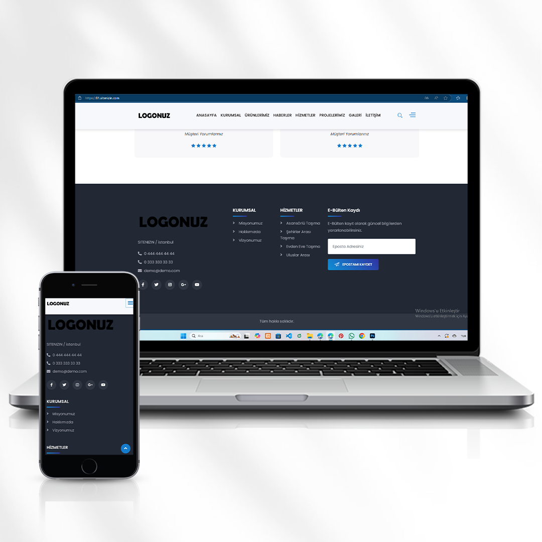 Kurumsal Nakliyat ve Taşımacılık Hizmetleri Web Sitesi  81.sitenizin.com