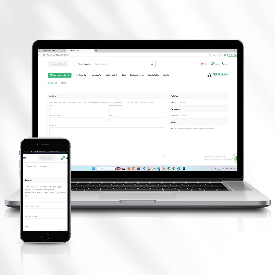 Çok Kategorili Online Alışveriş Sitesi  27.sitenizin.com