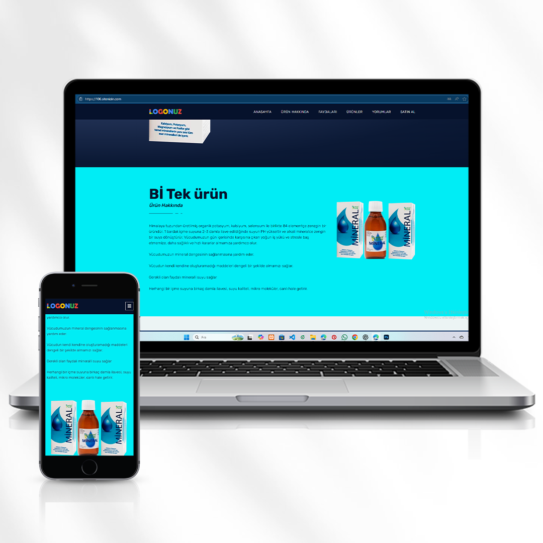 Tanıtım ve Satışa Yönelik Ürün Web Sitesi  106.sitenizin.com