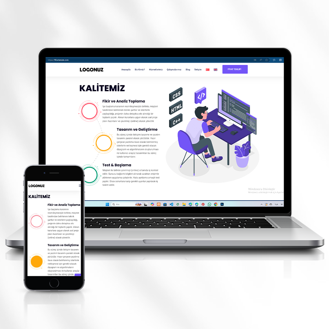 Tasarım Hizmetleri Web Sitesi Kod 90.sitenizin.com