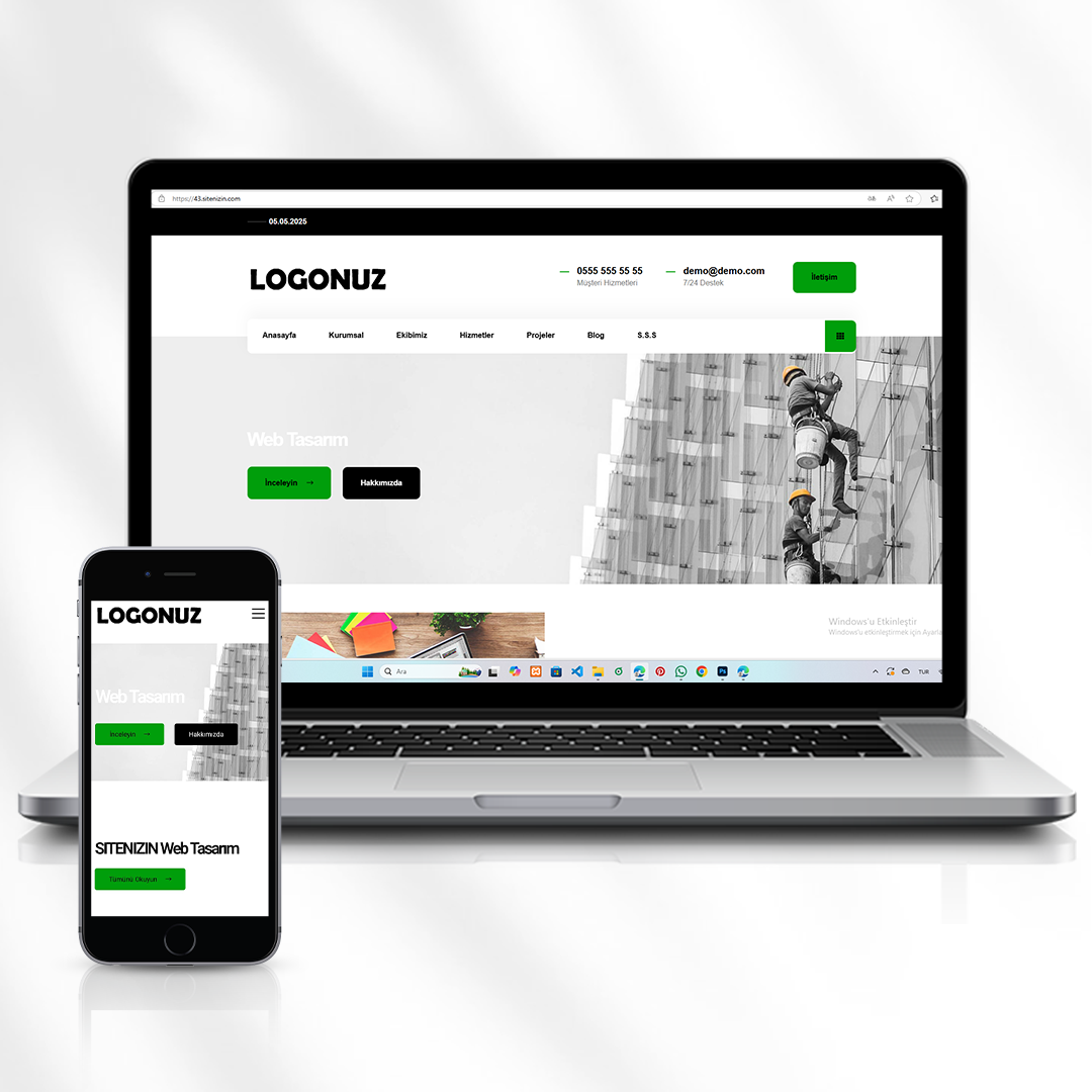 Kurumsal Hizmet Web Sitesi  Profesyonel Firma Çözümü  43.sitenizin.com