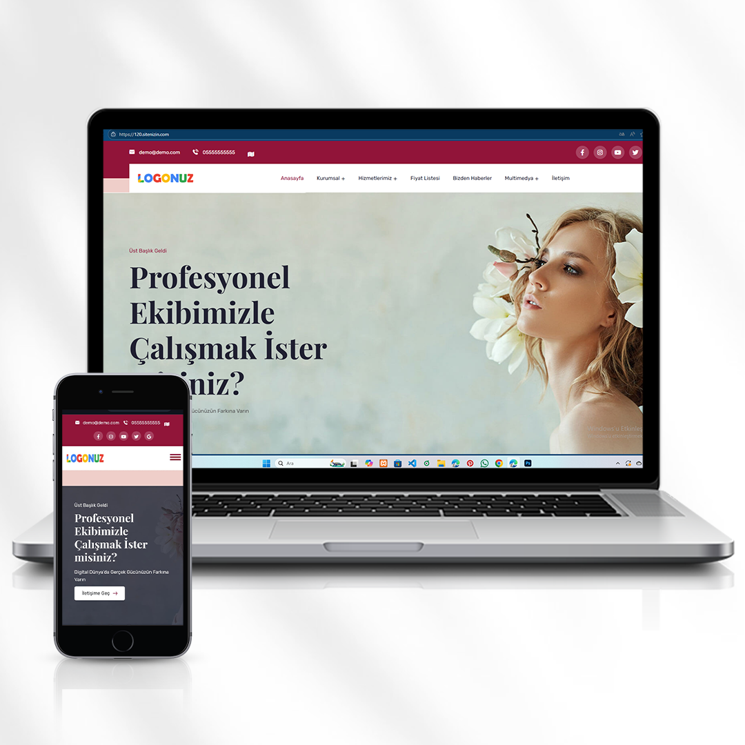 Güzellik ve Bakım Merkezi Web Sitesi  120.sitenizin.com