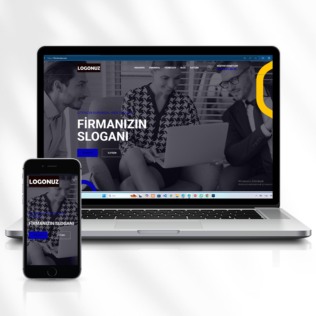 Profesyonel Kurumsal Hizmetler Web Sitesi  58.sitenizin.com
