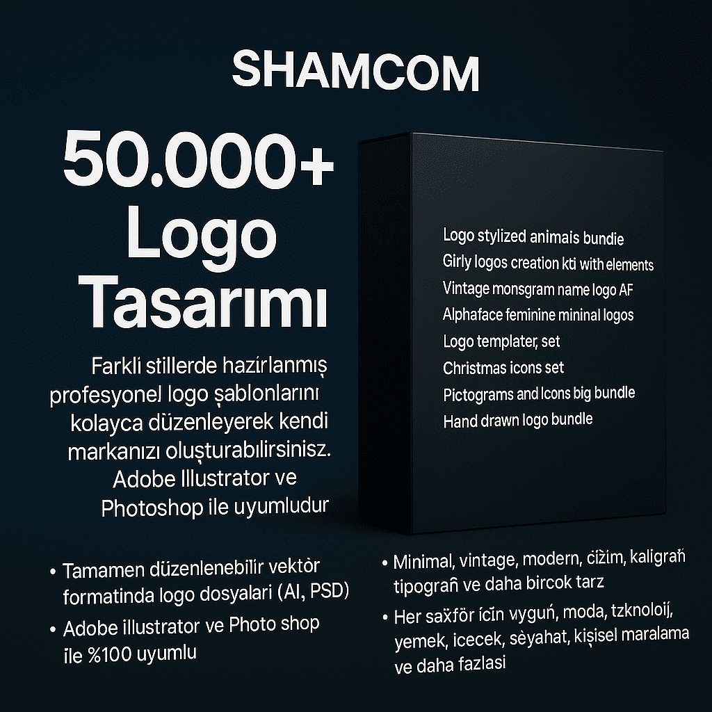 50000 Logo Tasarımı Grafik Paketi