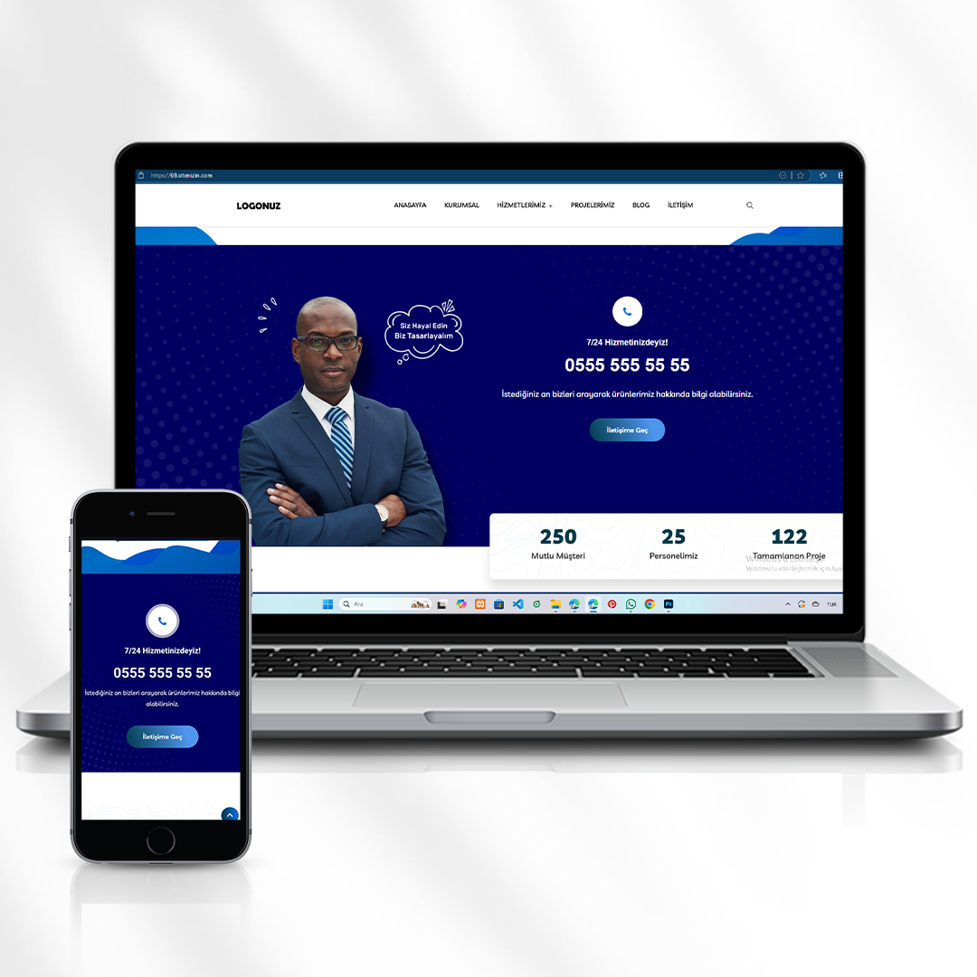 Kurumsal Hizmet ve Proje Tanıtım Web Sitesi Kod 69.sitenizin.com