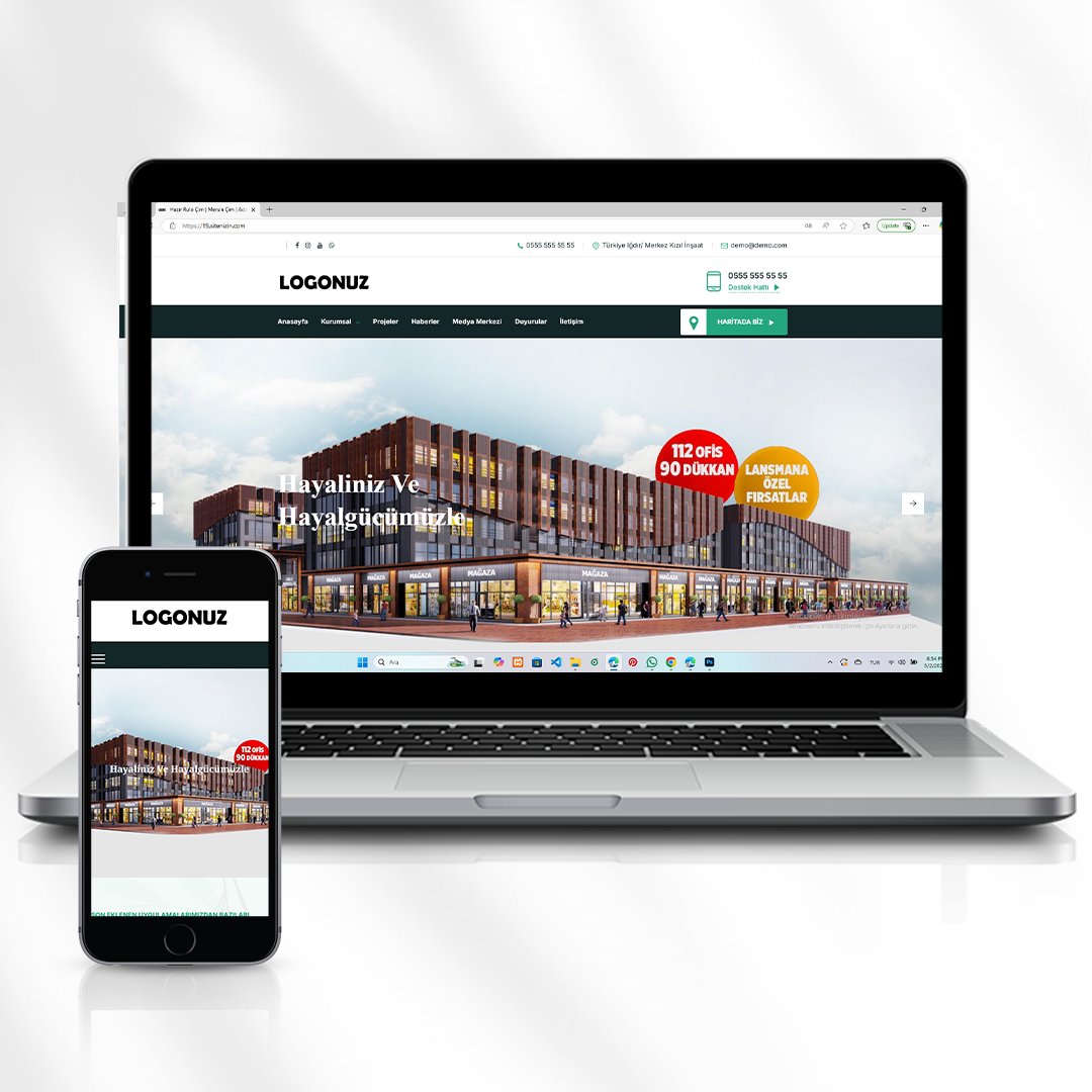 Hizmet Sitesi  Kurumsal Proje ve Medya Tanıtımı 19.sitenizin.com