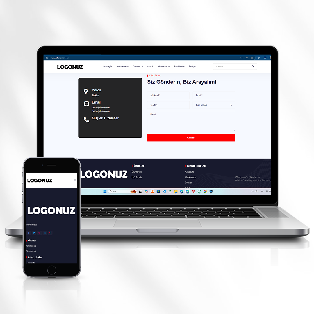 Kurumsal Web Sitesi  Hizmet ve Ürün Tanıtımı   61.sitenizin.com